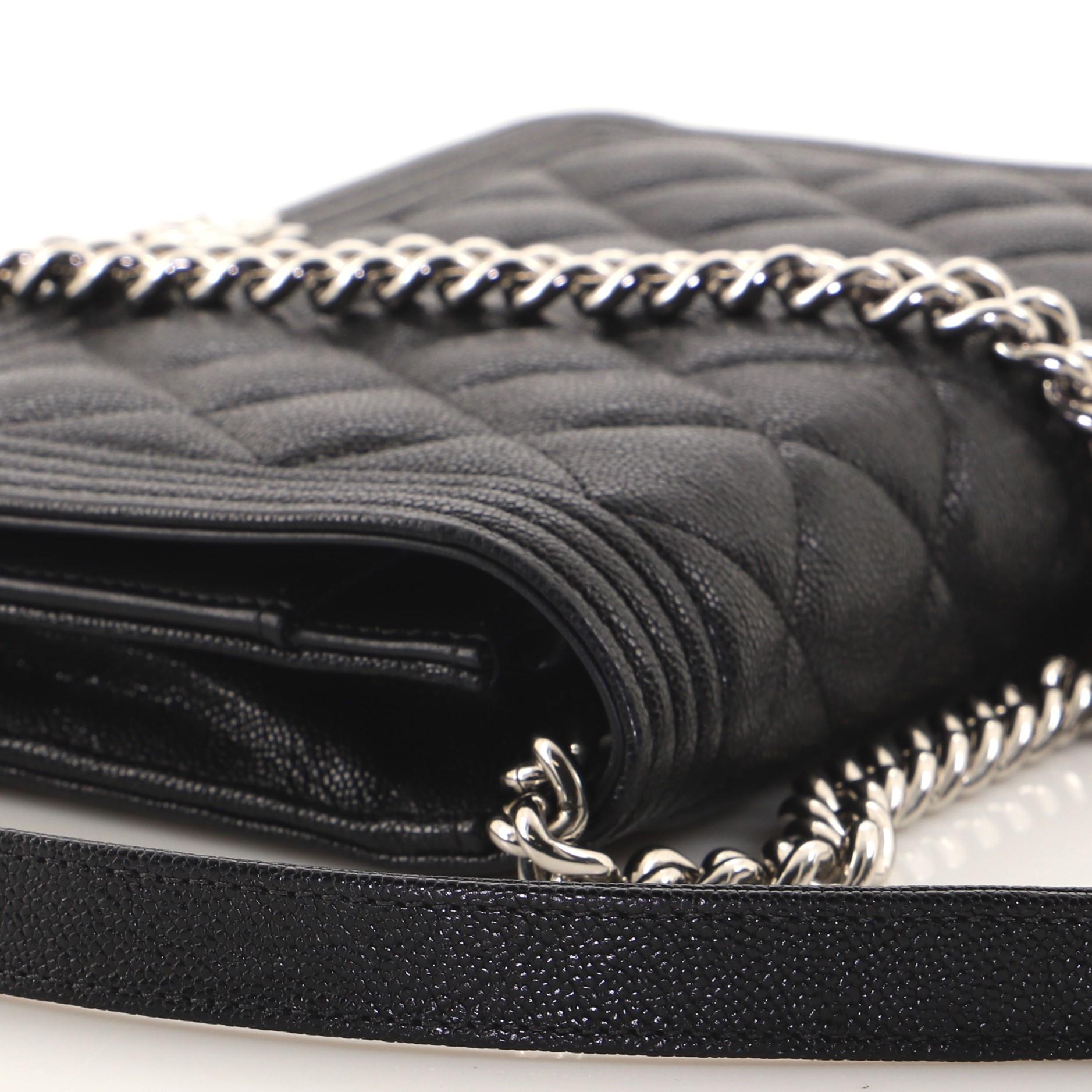 Chanel Boy Wallet on Chain Quilted Caviar 3