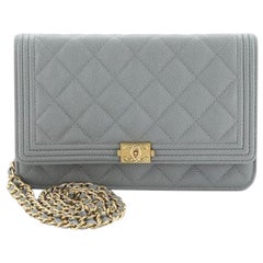 Chanel Boy Wallet on Chain Quilted Caviar