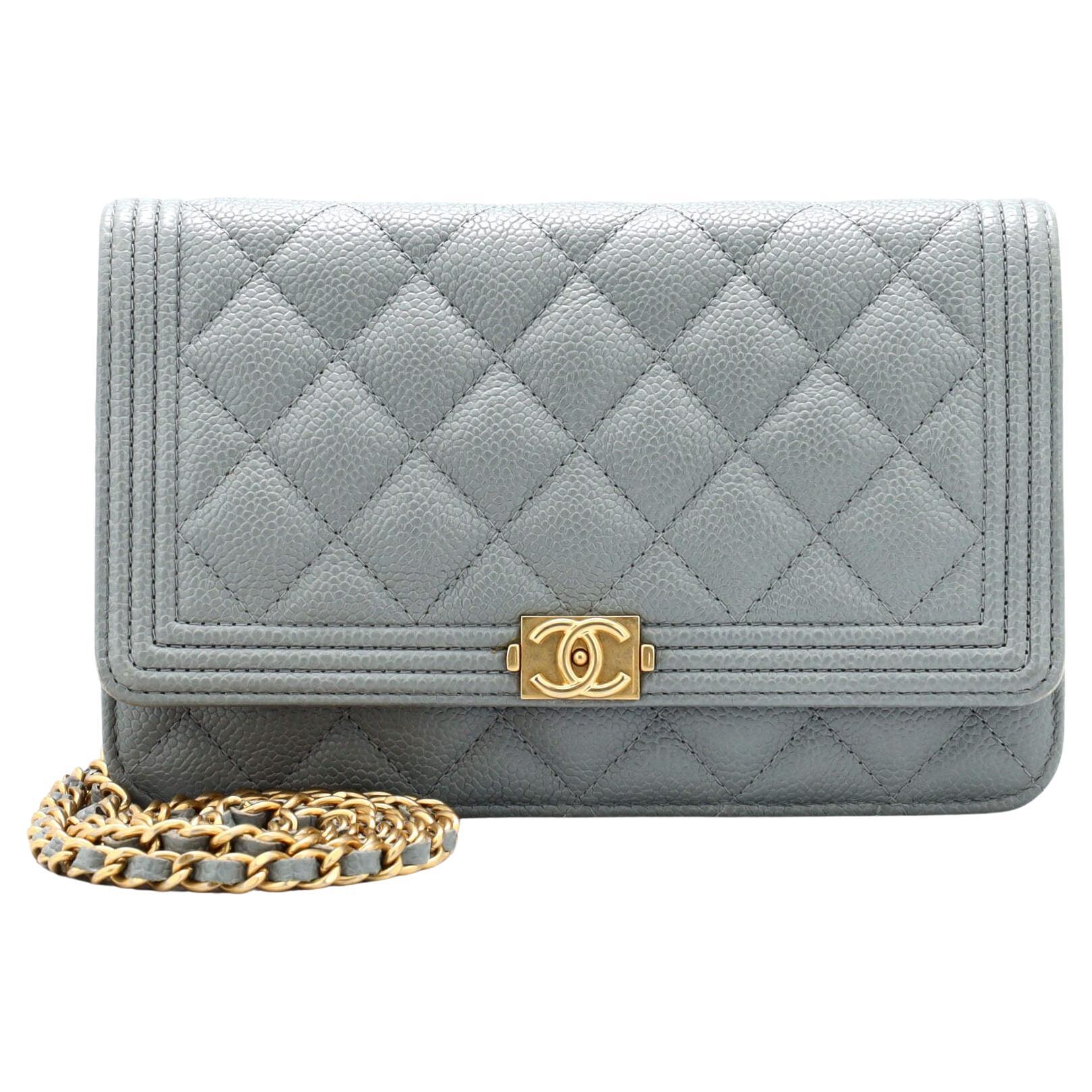Chanel Green Wallet On Chain - 3 For Sale on 1stDibs