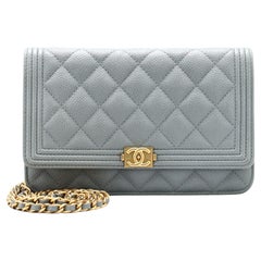 Chanel Boy Wallet on Chain Quilted Caviar