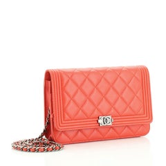 Chanel Boy Wallet on Chain Quilted Lambskin