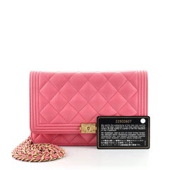 Chanel Boy Wallet on Chain Quilted Lambskin