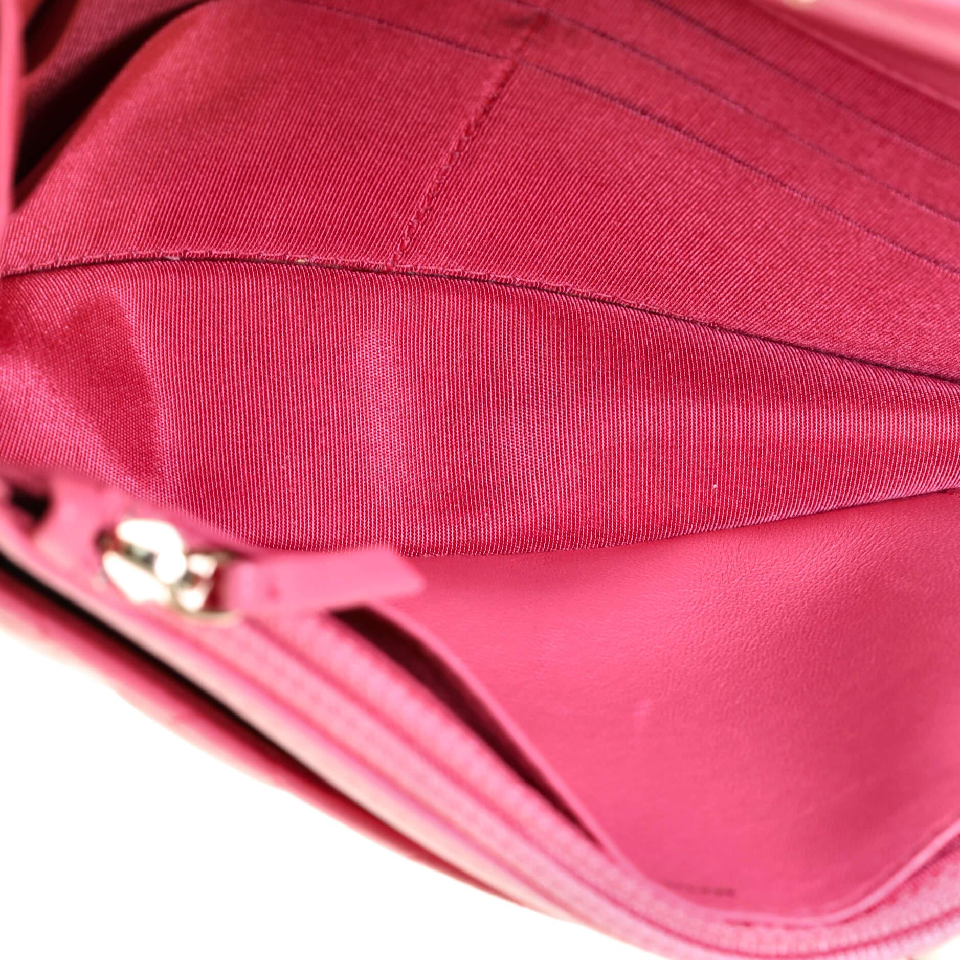 Pink Chanel Boy Wallet on Chain Quilted Lambskin