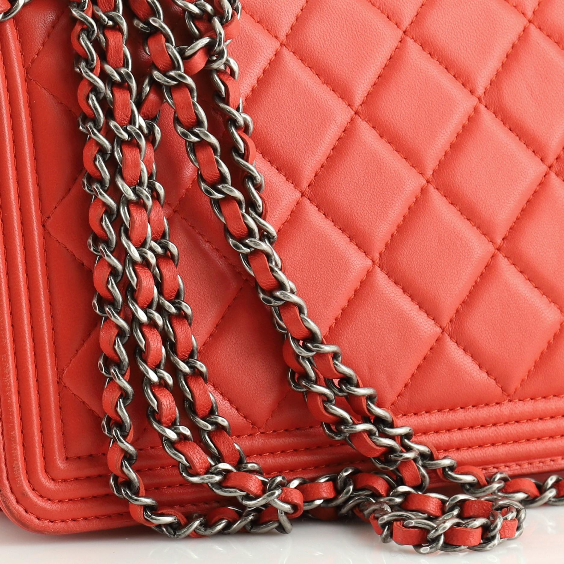 Chanel Boy Wallet on Chain Quilted Lambskin 2