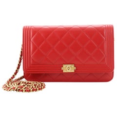 Chanel Boy Wallet on Chain Quilted Lambskin