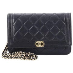 Chanel Boy Wallet on Chain Quilted Lambskin