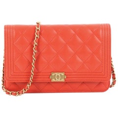 Chanel Boy Wallet on Chain Quilted Lambskin