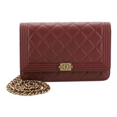 Chanel Boy Wallet On Chain Quilted Lambskin 
