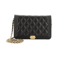 Chanel Boy Wallet on Chain Quilted Lambskin Chanel Boy Wallet on Chain Quilted Lambskin