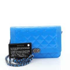 Chanel Boy Wallet on Chain Quilted Patent