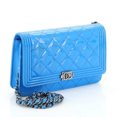 Chanel Boy Wallet on Chain Quilted Patent