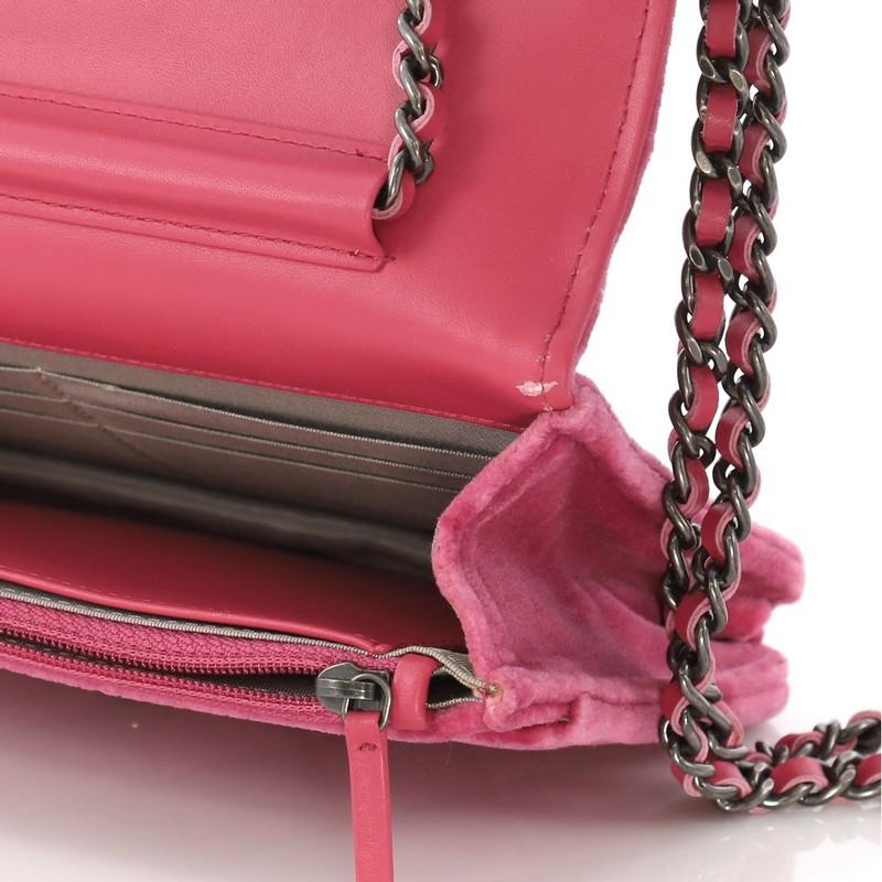 Women's or Men's Chanel Boy Wallet on Chain Quilted Velvet
