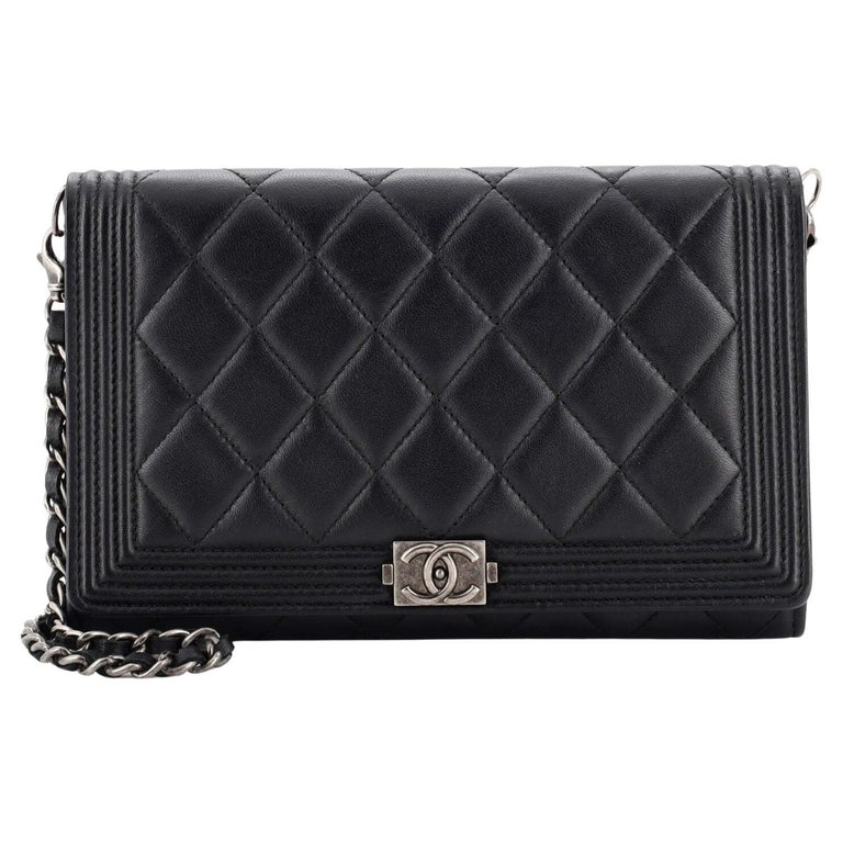 Chanel Boy Wallet on Chain Quilted Lambskin at 1stDibs