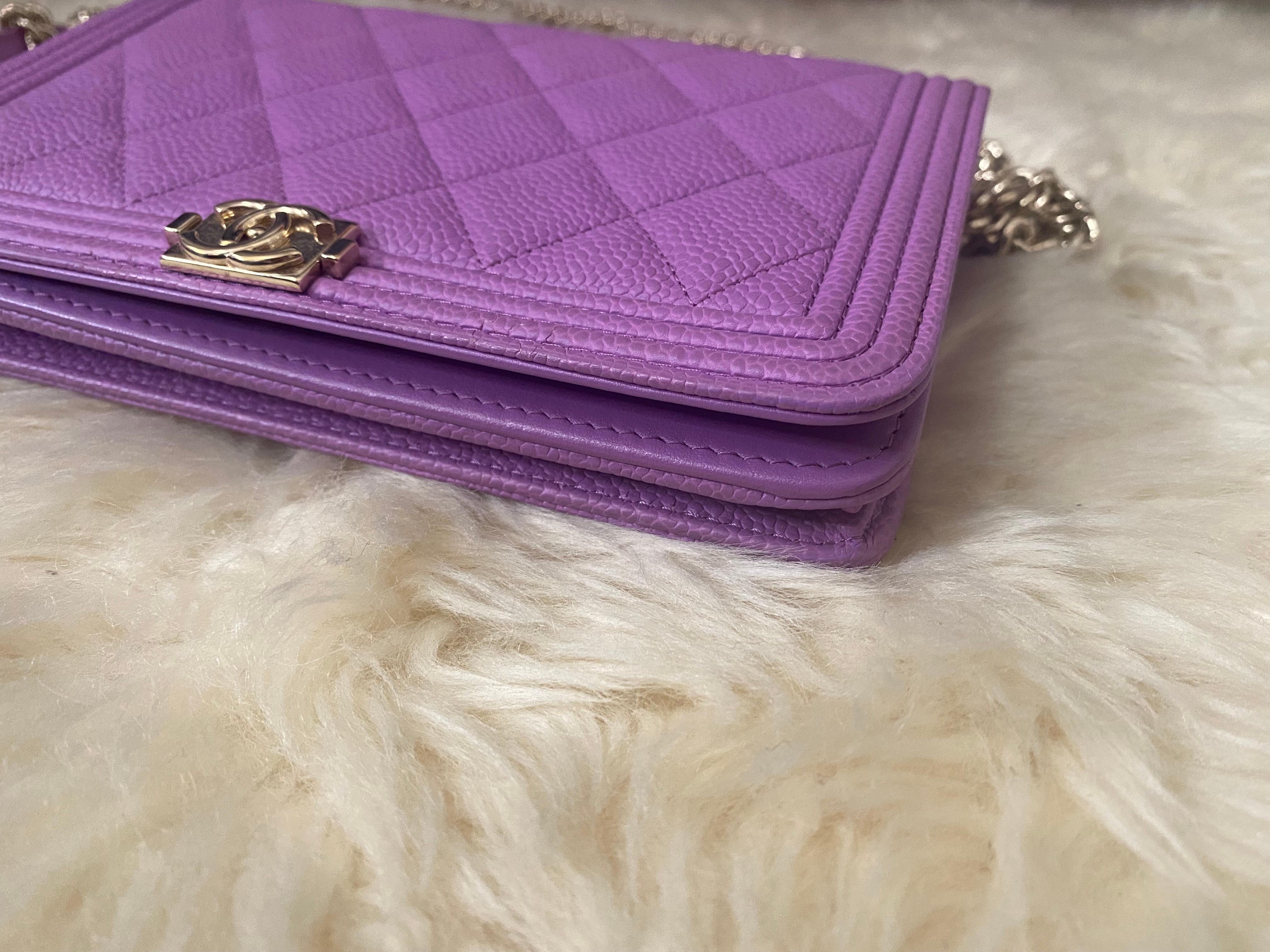 Chanel Boy WOC lavender caviar  2