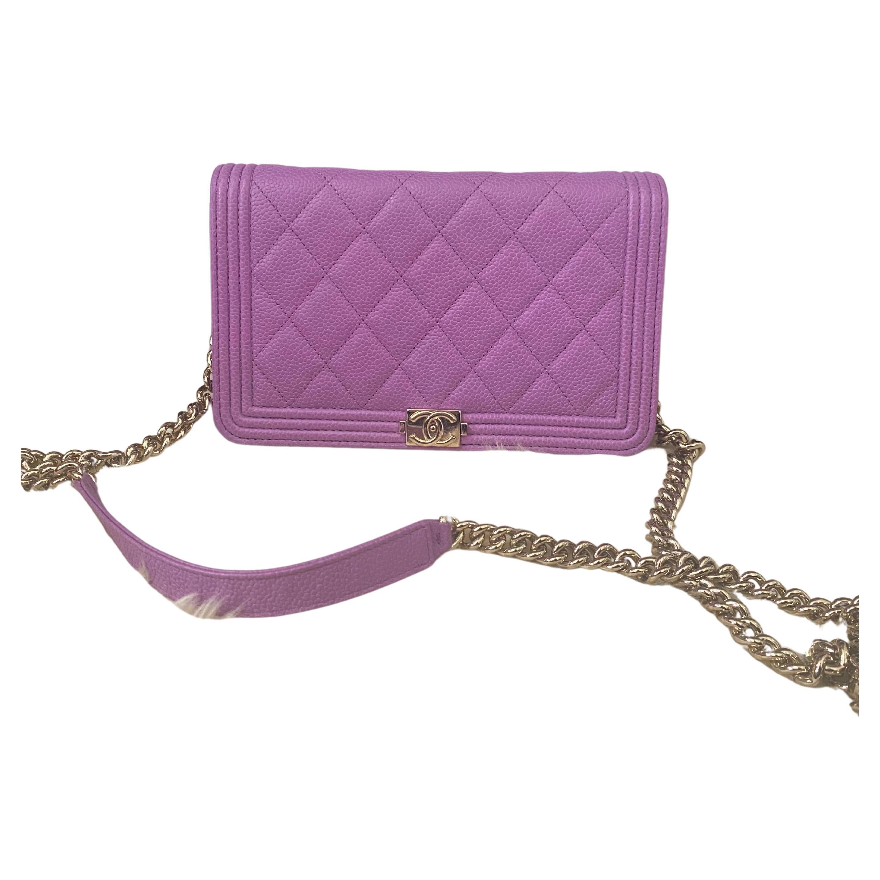 Chanel Boy WOC lavender caviar