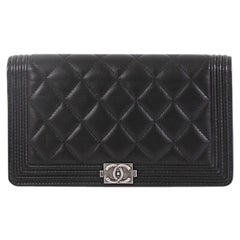 Chanel Boy Yen Wallet Quilted Lambskin