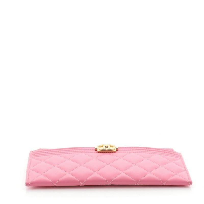 Chanel Boy Zip Pouch Quilted Lambskin Long at 1stDibs | chanel boy ...