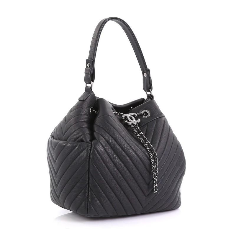 Chanel deerskin bucket bag hot sale