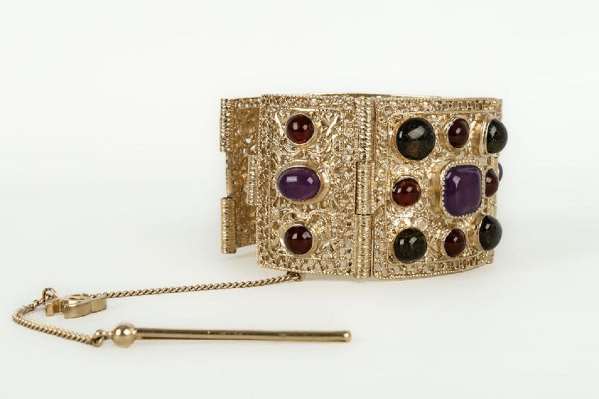 Chanel Bracelet in Champagne Metal and Resin Fall, 2009 3