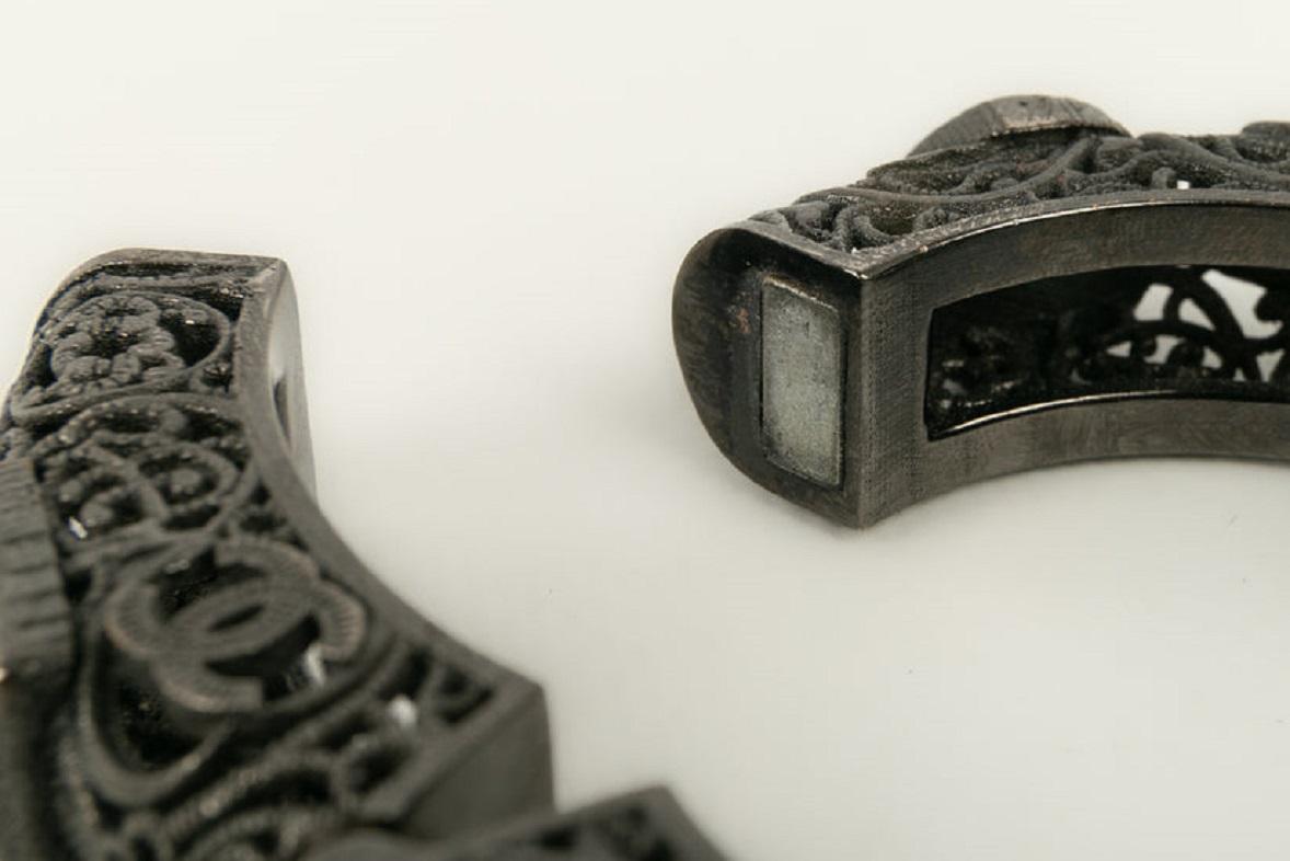 Chanel Bracelet in Dark Silver Metal, 2011 im Angebot 5
