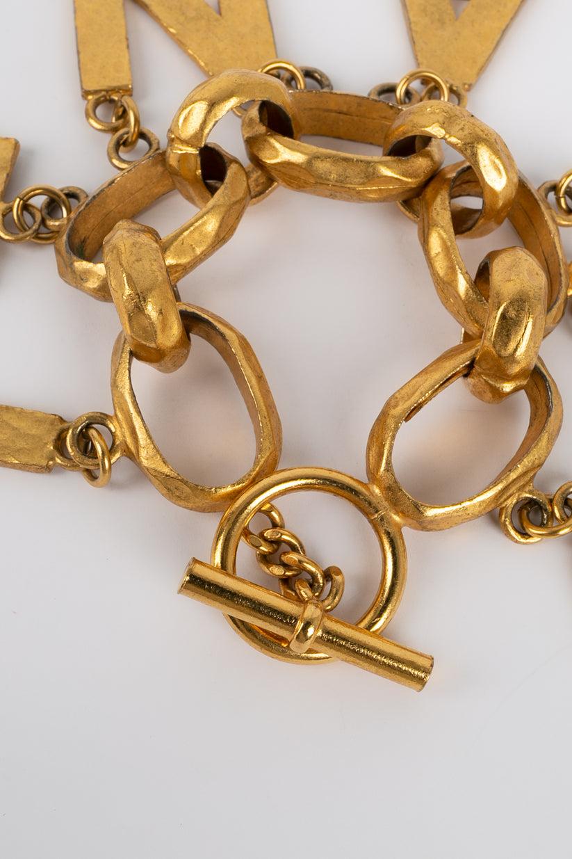 Chanel Bracelet in Gold Metal, 1993 In Good Condition For Sale In SAINT-OUEN-SUR-SEINE, FR