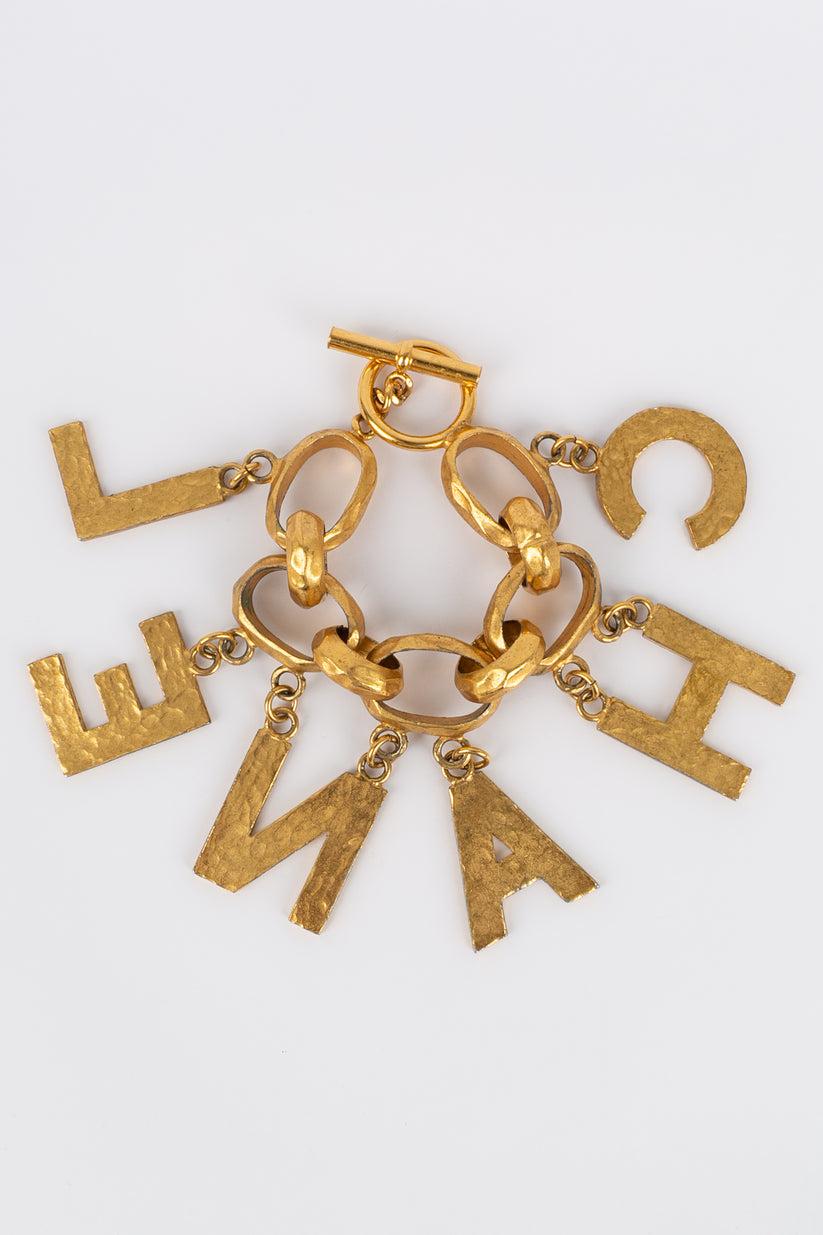 Women's Chanel Bracelet in Gold Metal, 1993 For Sale