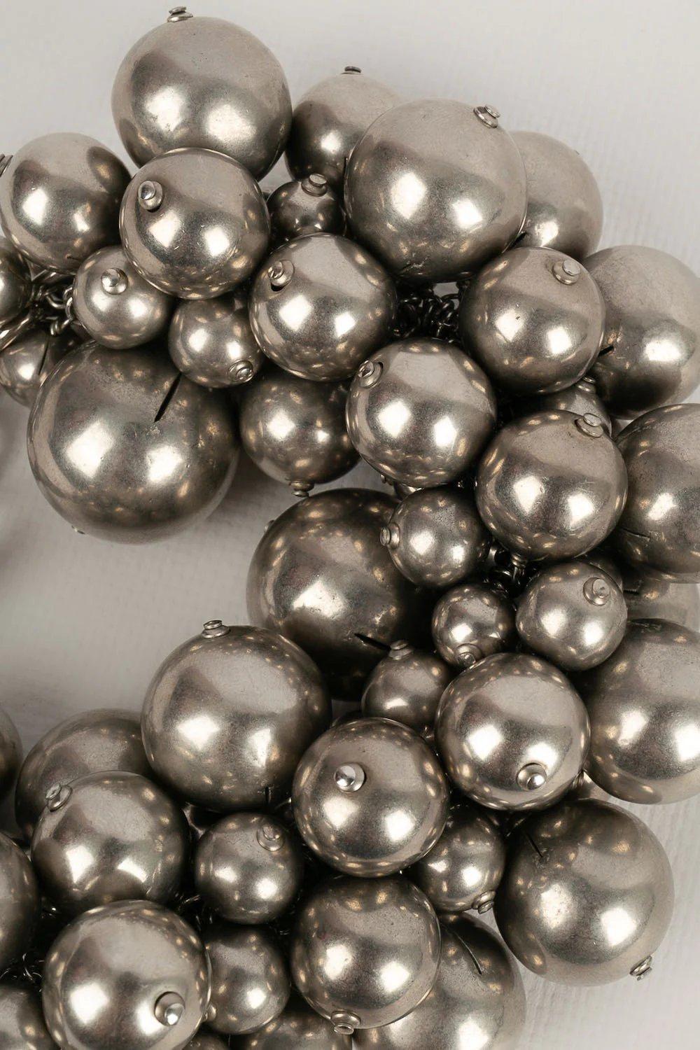 Bracciale Chanel in metallo placcato argento, estate 2013 In condizioni ottime in vendita a SAINT-OUEN-SUR-SEINE, FR