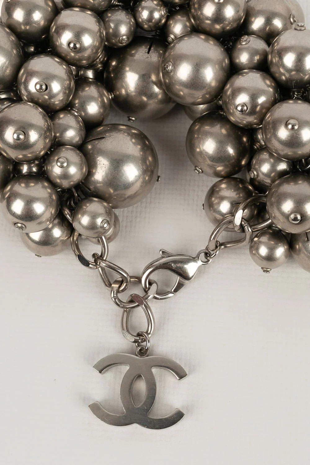 Women's Chanel Bracelet of Silver-Plated Metal, Summer 2013 For Sale