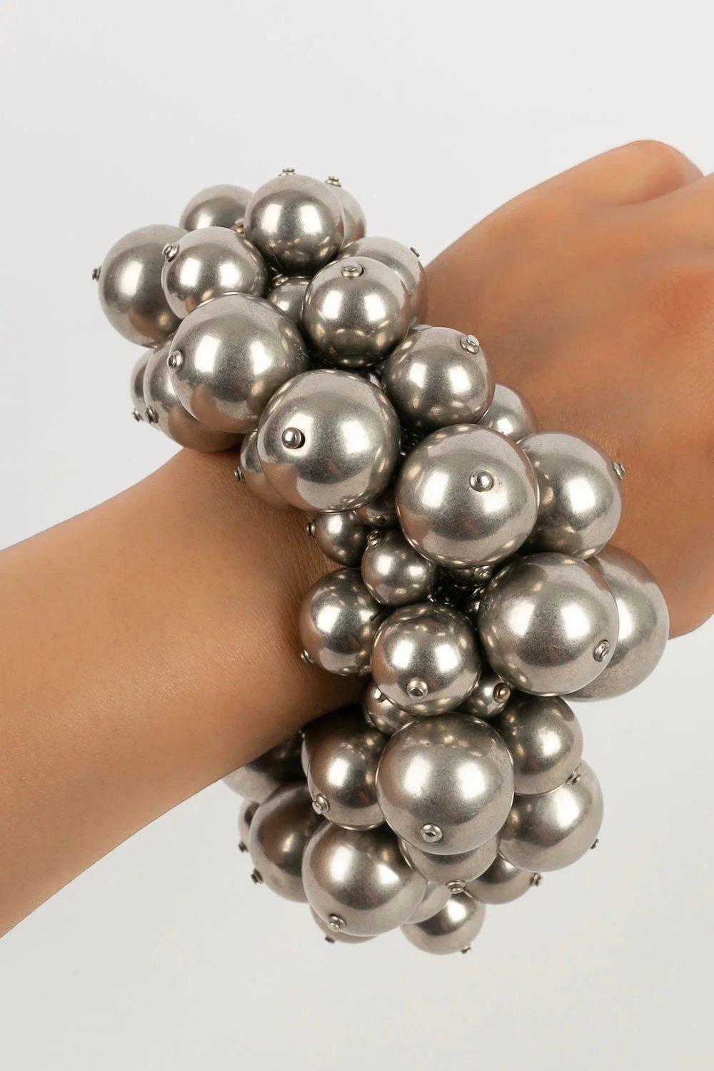 Chanel Bracelet of Silver-Plated Metal, Summer 2013 For Sale 2