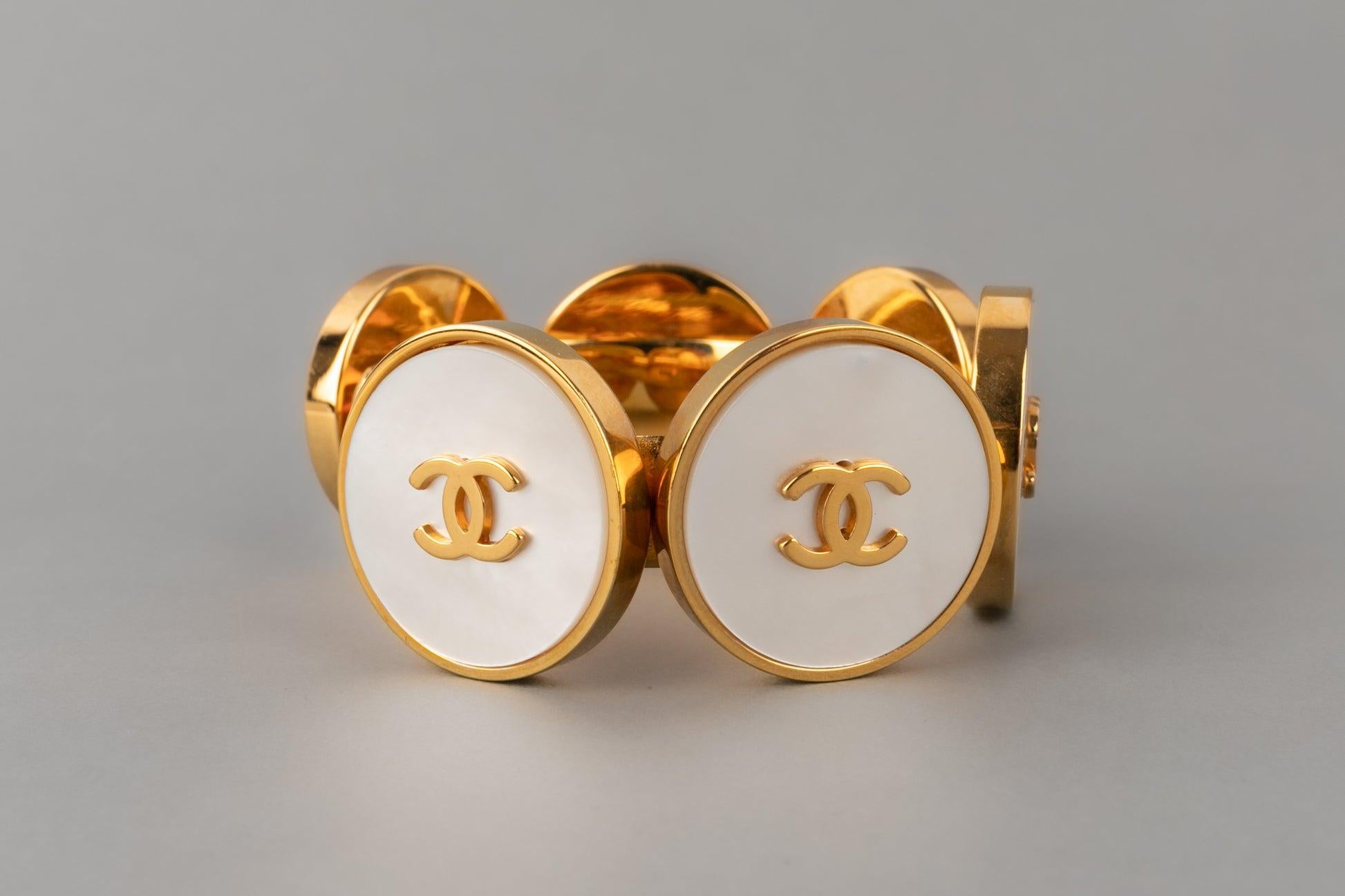 Pulsera Chanel con logotipos CC, otoño-invierno 1993 en Excelente estado para la venta en SAINT-OUEN-SUR-SEINE, FR