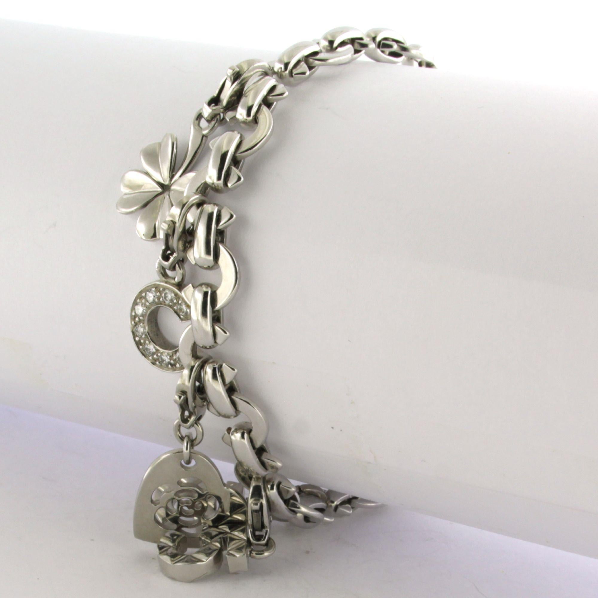 CHANEL pulsera con diamantes talla brillante hasta 0,50ct oro blanco 18k 32,7 gr en venta 1