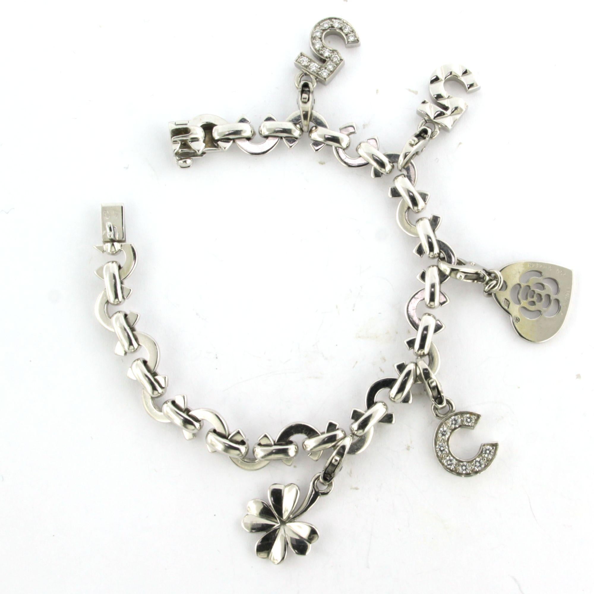 CHANEL pulsera con diamantes talla brillante hasta 0,50ct oro blanco 18k 32,7 gr en venta 3