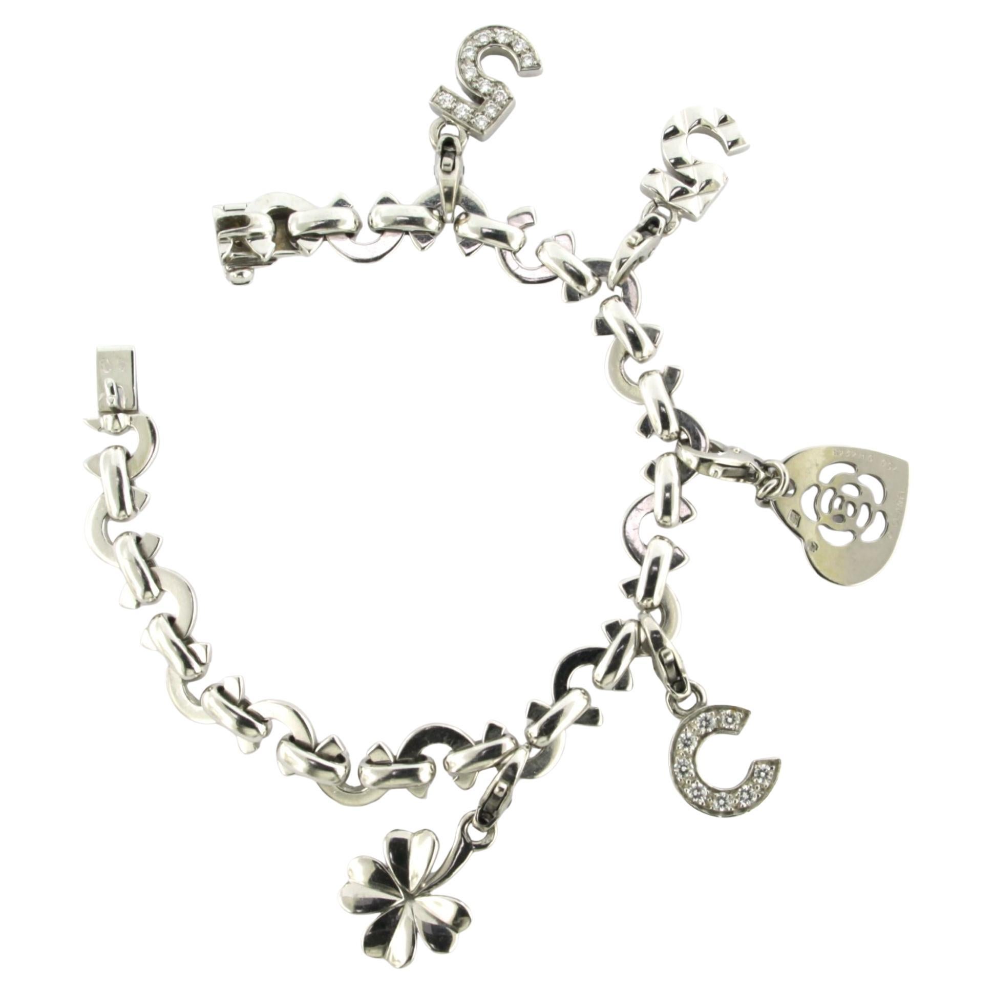 CHANEL pulsera con diamantes talla brillante hasta 0,50ct oro blanco 18k 32,7 gr en venta