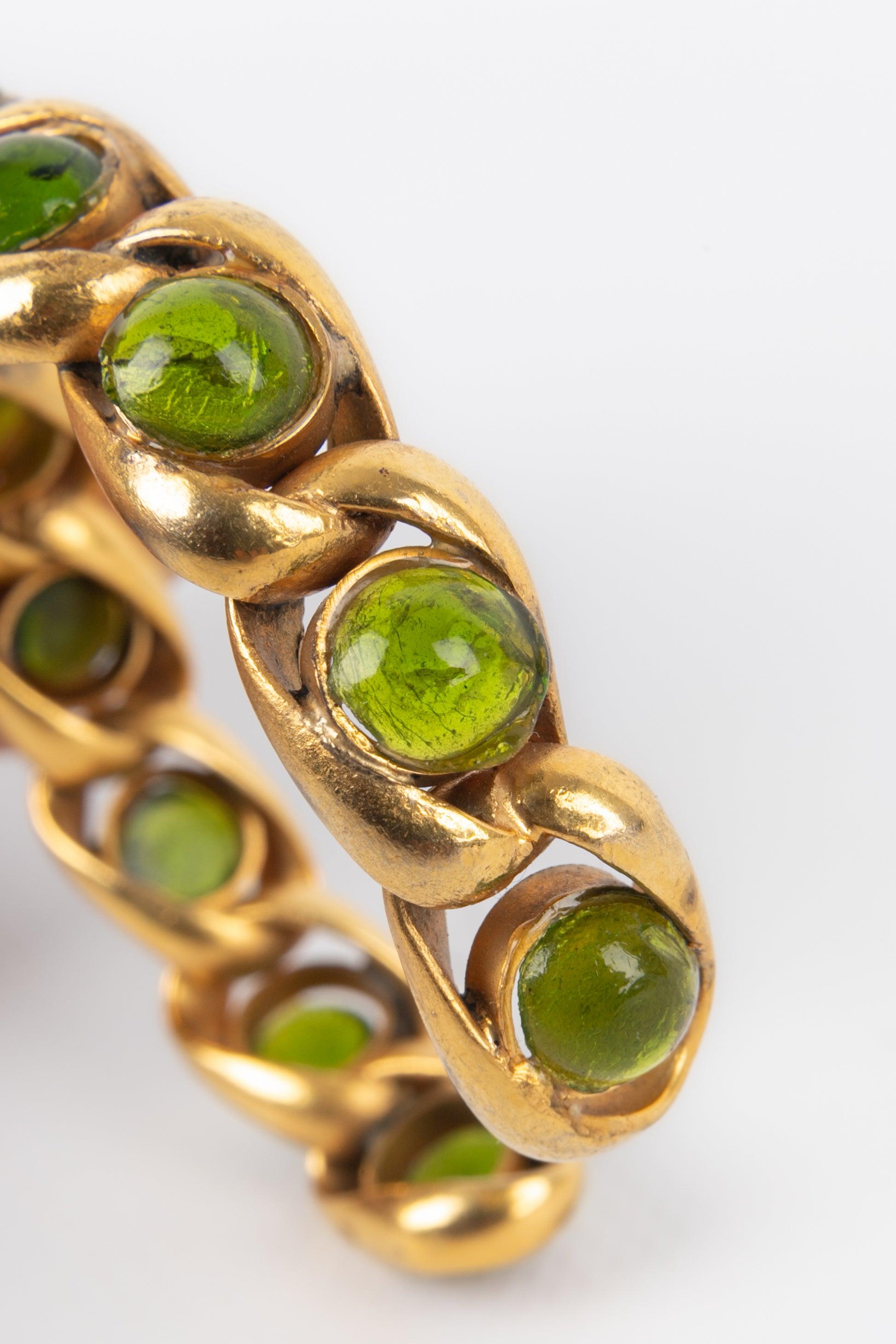 Chanel Bracelet with Green Glass Paste 1