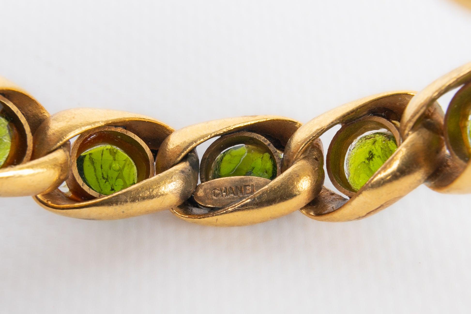Chanel Bracelet with Green Glass Paste 2