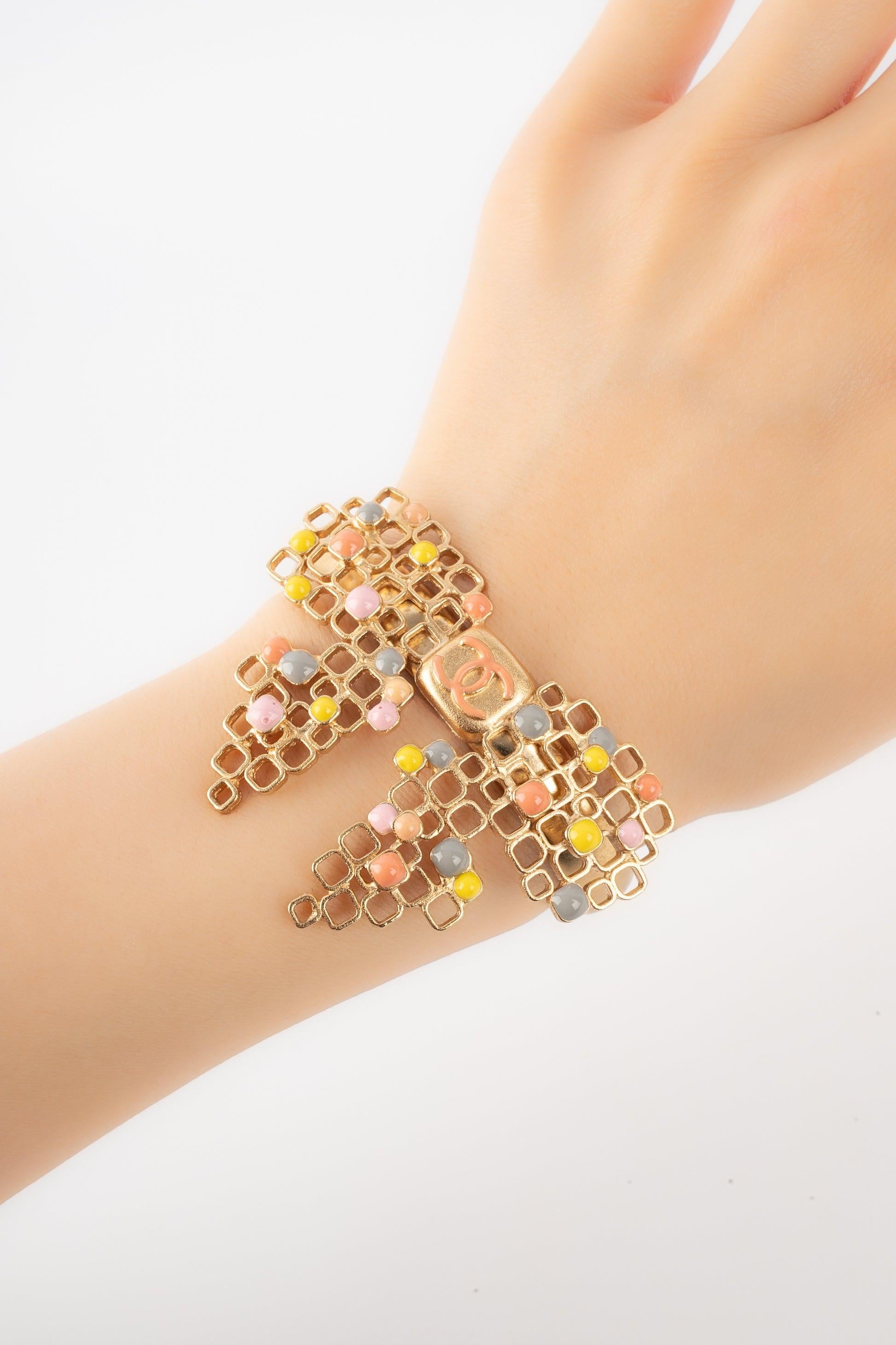 Chanel-Armband mit pastellfarbenem, pastellfarbenem Harz, 2003 4