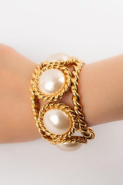 Chanel Bracelet with Pearly Cabochons, 1990s