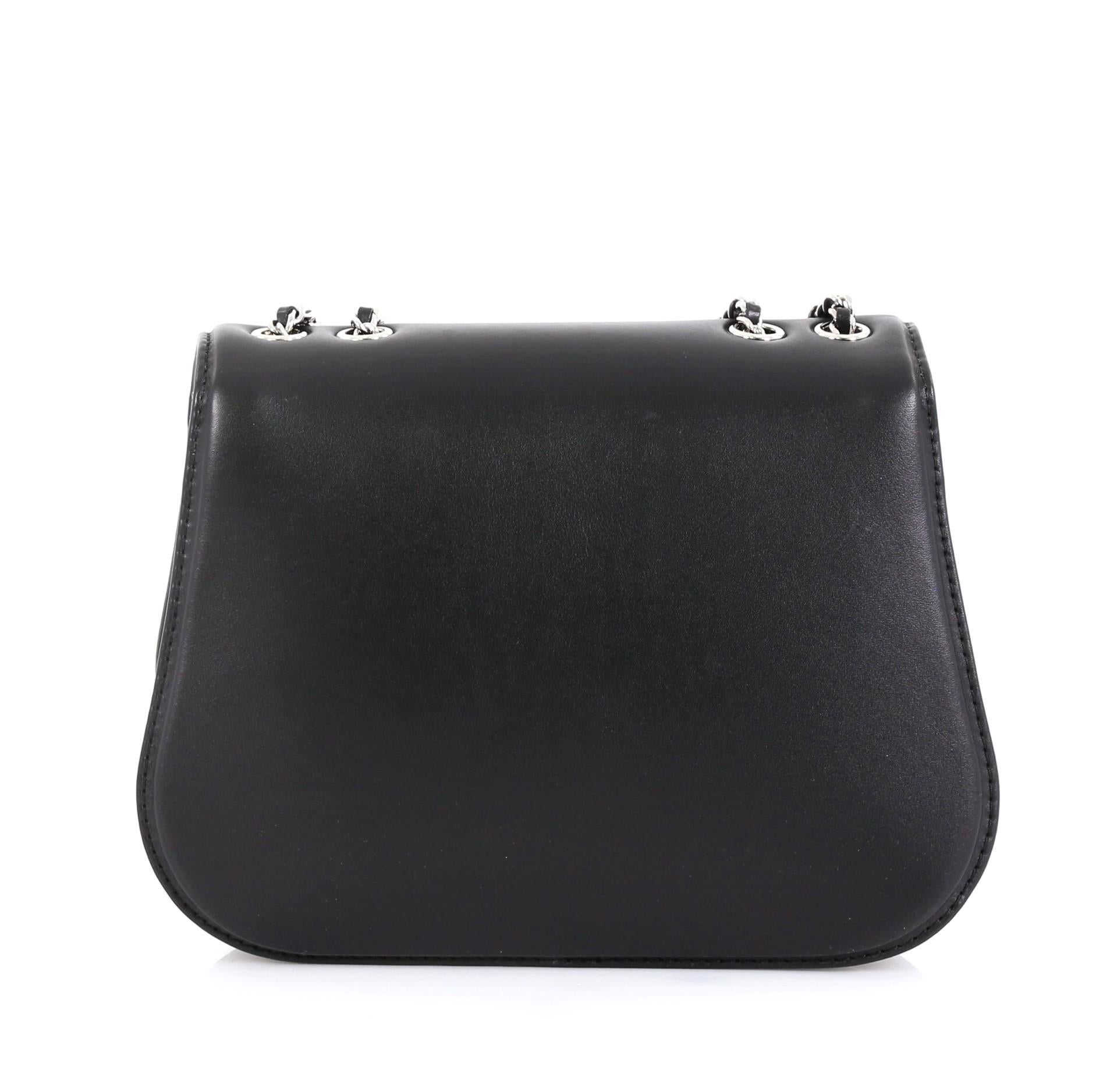 Black Chanel Braided Chic Flap Bag Calfskin Small