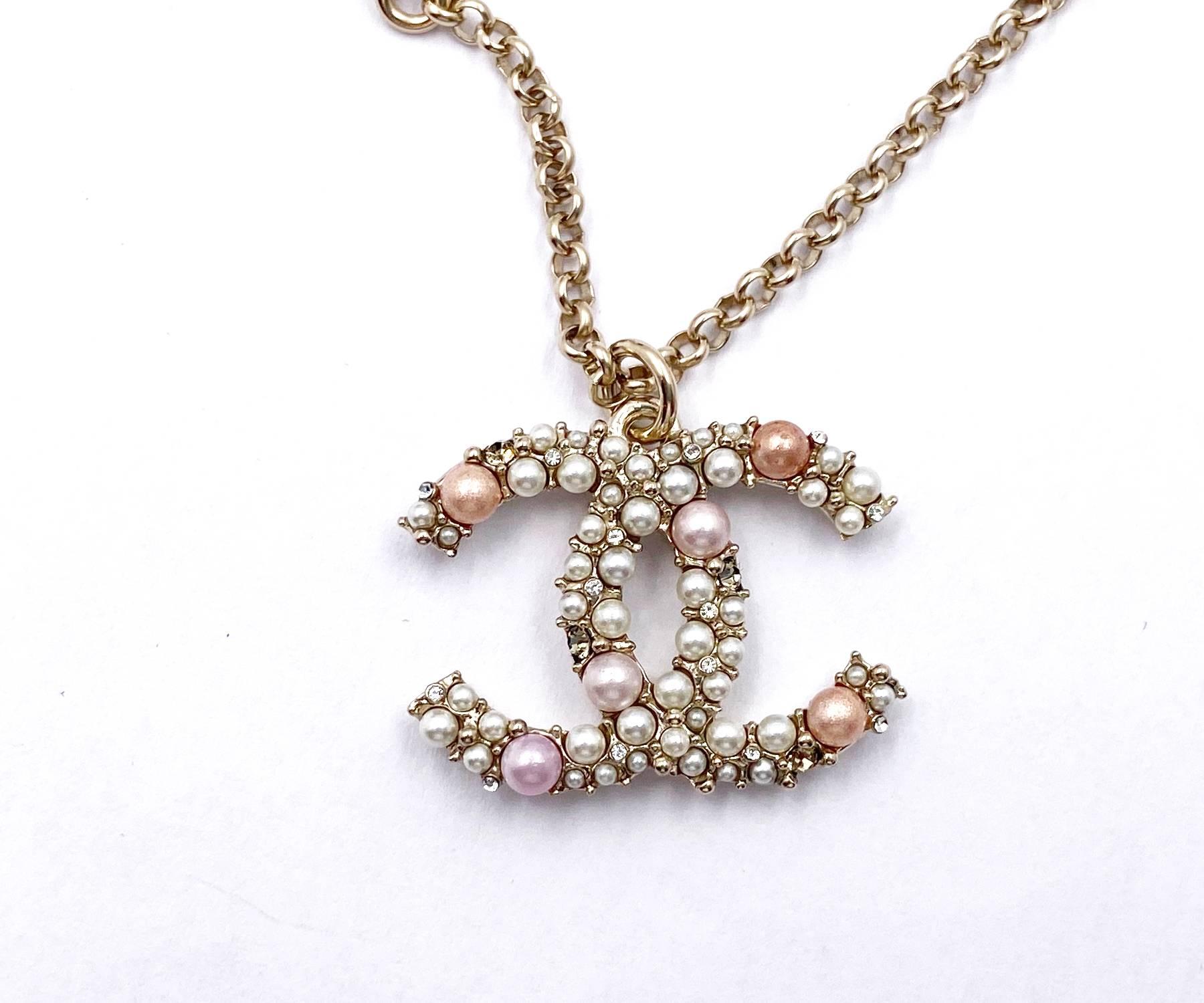pink chanel necklace