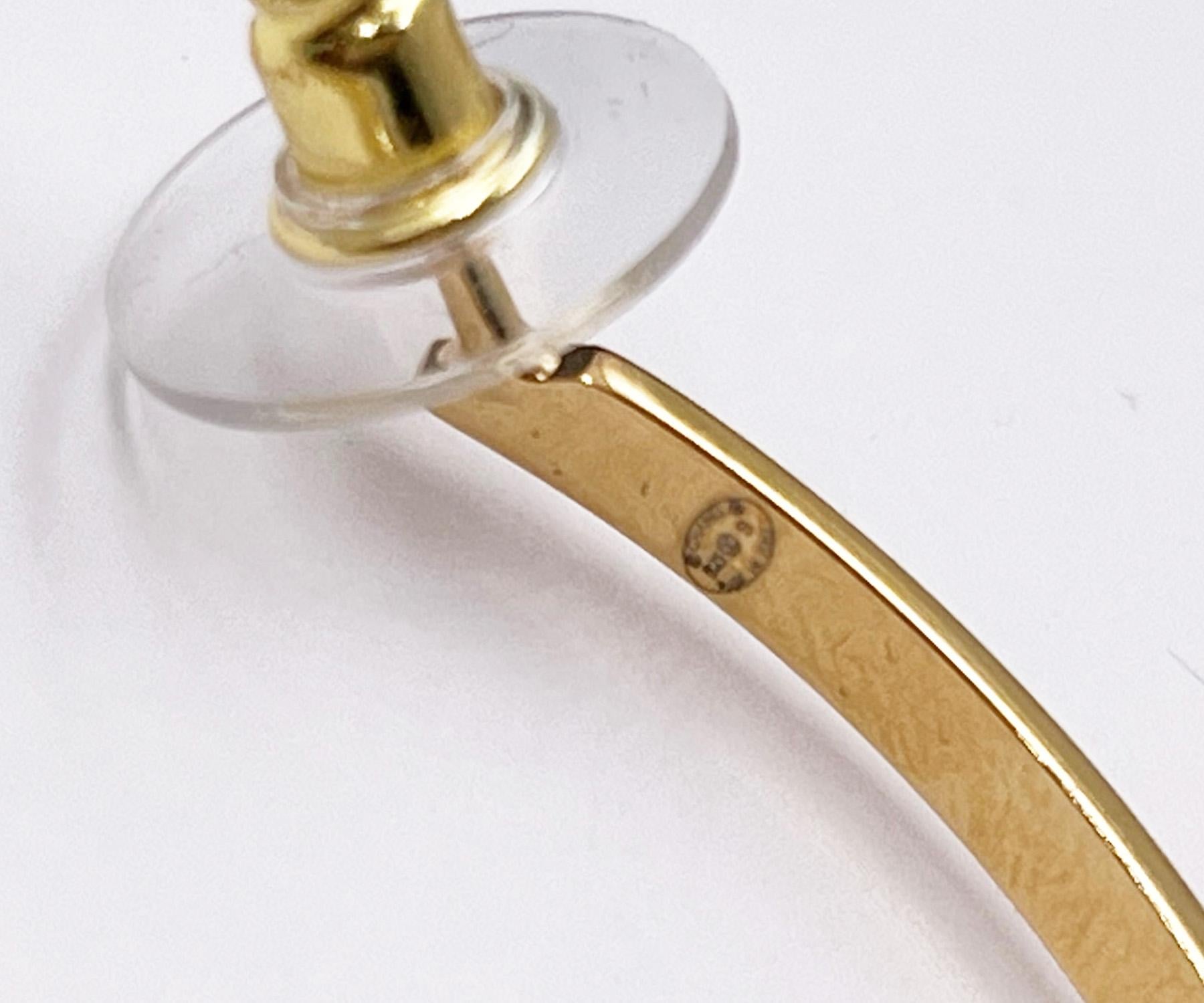 Große Chanel-Ohrringe aus Gold CC mit durchsichtigen Creolen  (Kunsthandwerker*in) im Angebot