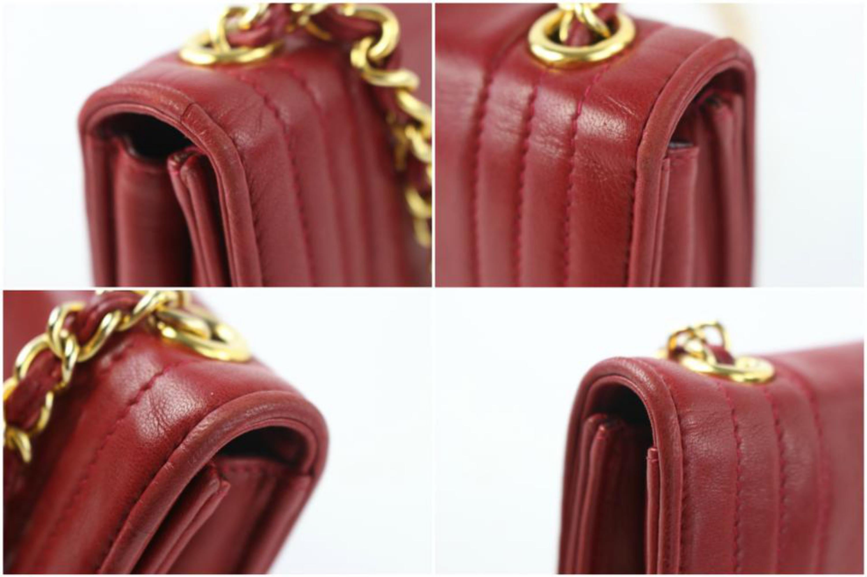 Chanel Brick Flap 05cz0717 Red Lambskin Shoulder Bag For Sale 2