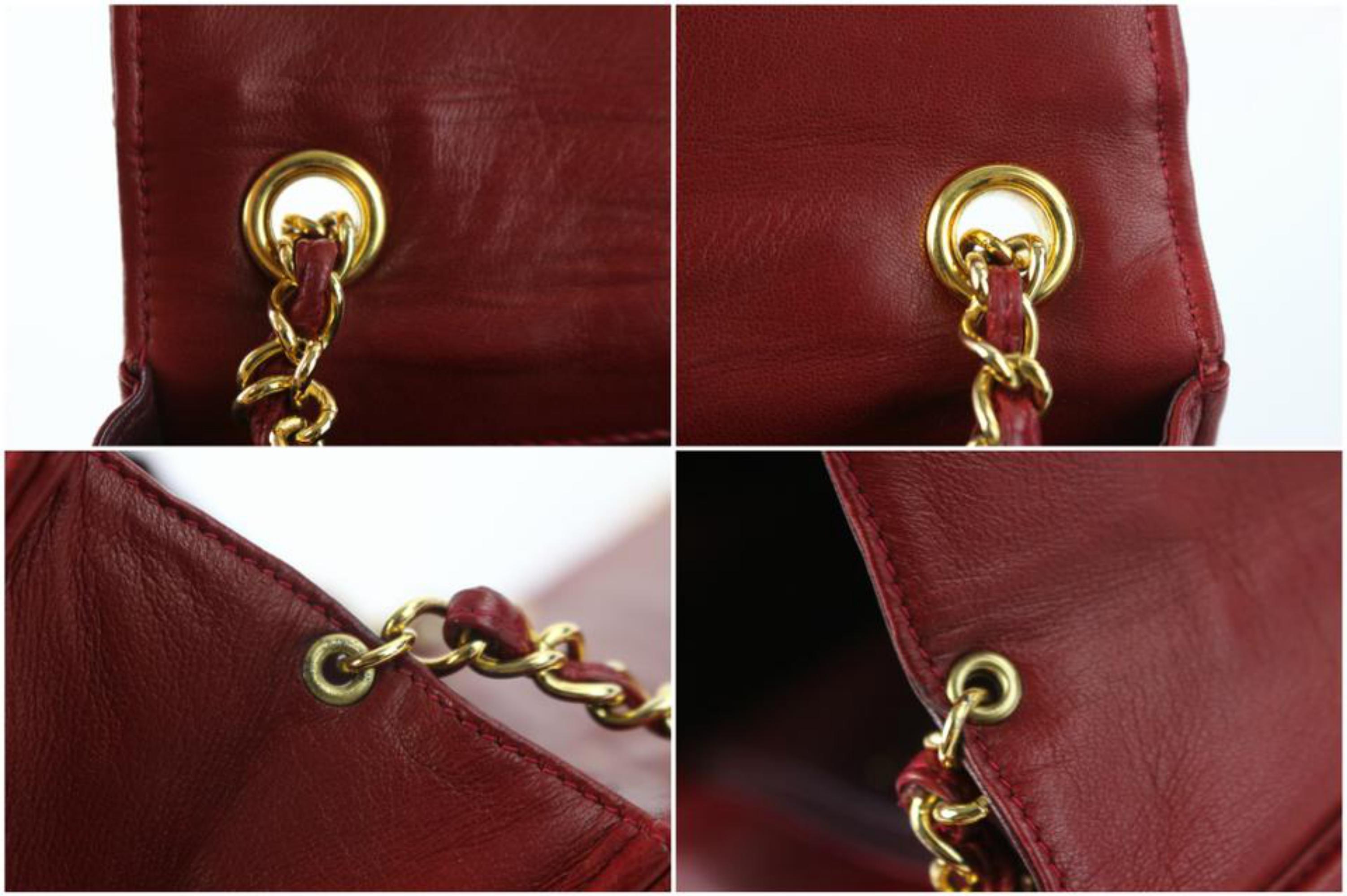 Chanel Brick Flap 05cz0717 Red Lambskin Shoulder Bag For Sale 5