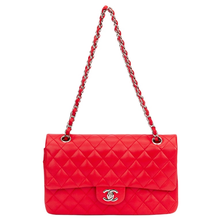 Chanel Bright Red 10 Double Flap Bag