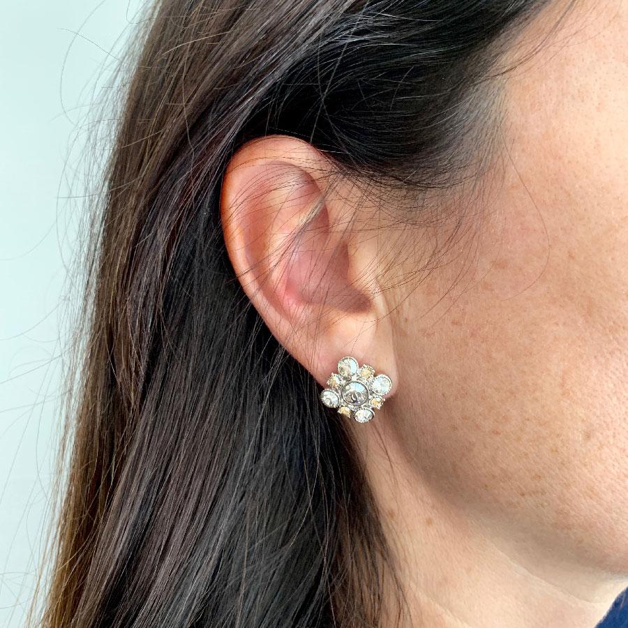 chanel square earrings