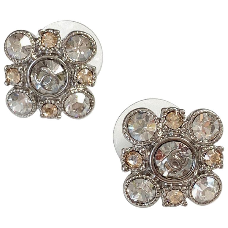 CHANEL Bright Squares Stud Earrings at 1stDibs