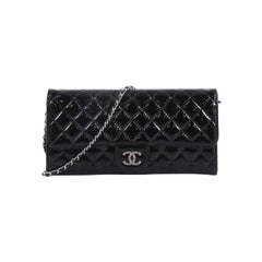 Chanel Brilliant Wallet On Chain Clutch Quilted Patent East West