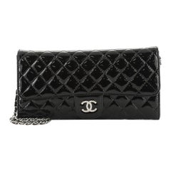 Chanel Brilliant Wallet on Chain Clutch Quilted Patent East West
