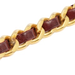 Chanel Broche Timeless Chaine Cuir circa 1980 Classic Leather Chain Brooch
