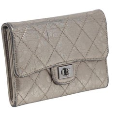 Chanel Bronze 2.55 Reissue L Metallic Quilted Leather Flap Flap Wallet