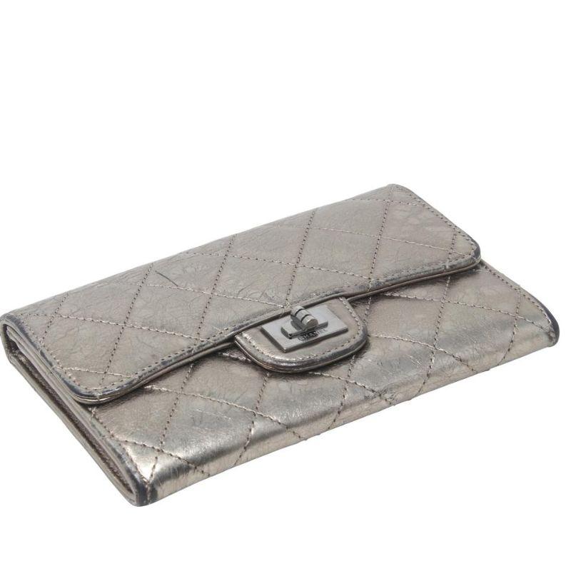 Chanel Bronze 2.55 Reissue L Metallic Quilted Leather Flap Flap
